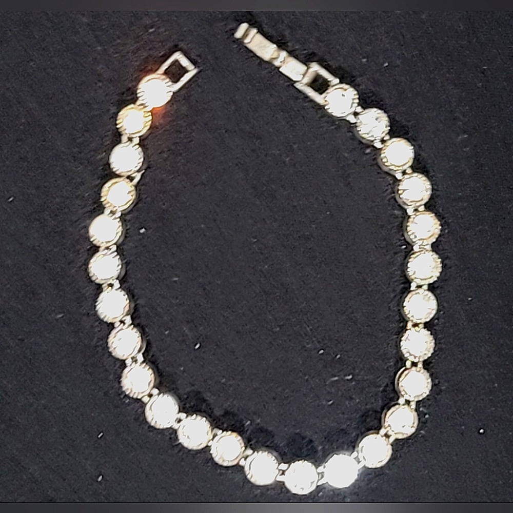 Sophisticated Silver Tennis Bracelet